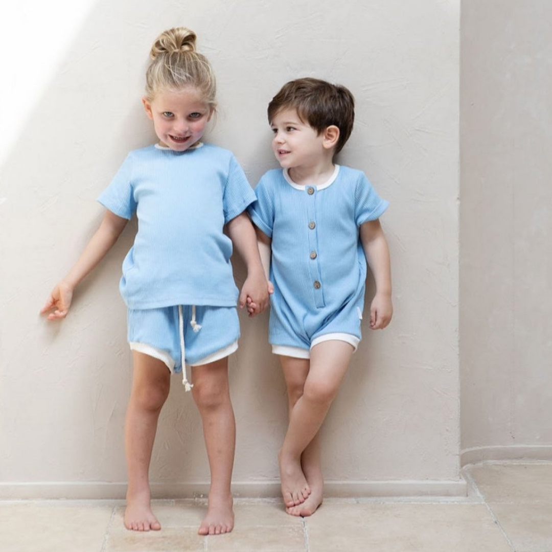 Freddie Romper Cloud Blue