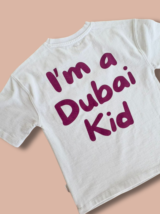 The Dubai Kid T-Shirt Desert Rose— Jack & Beau × Leisha Naik