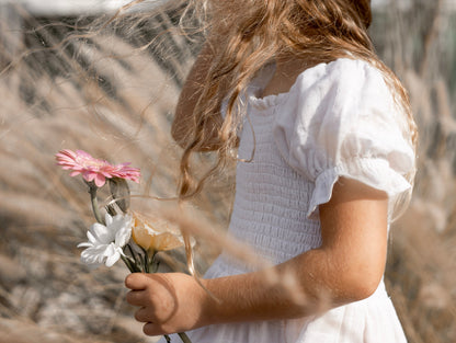 Flora Smock Dress Organic Cotton Muslin