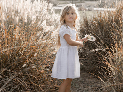 Flora Smock Dress Organic Cotton Muslin
