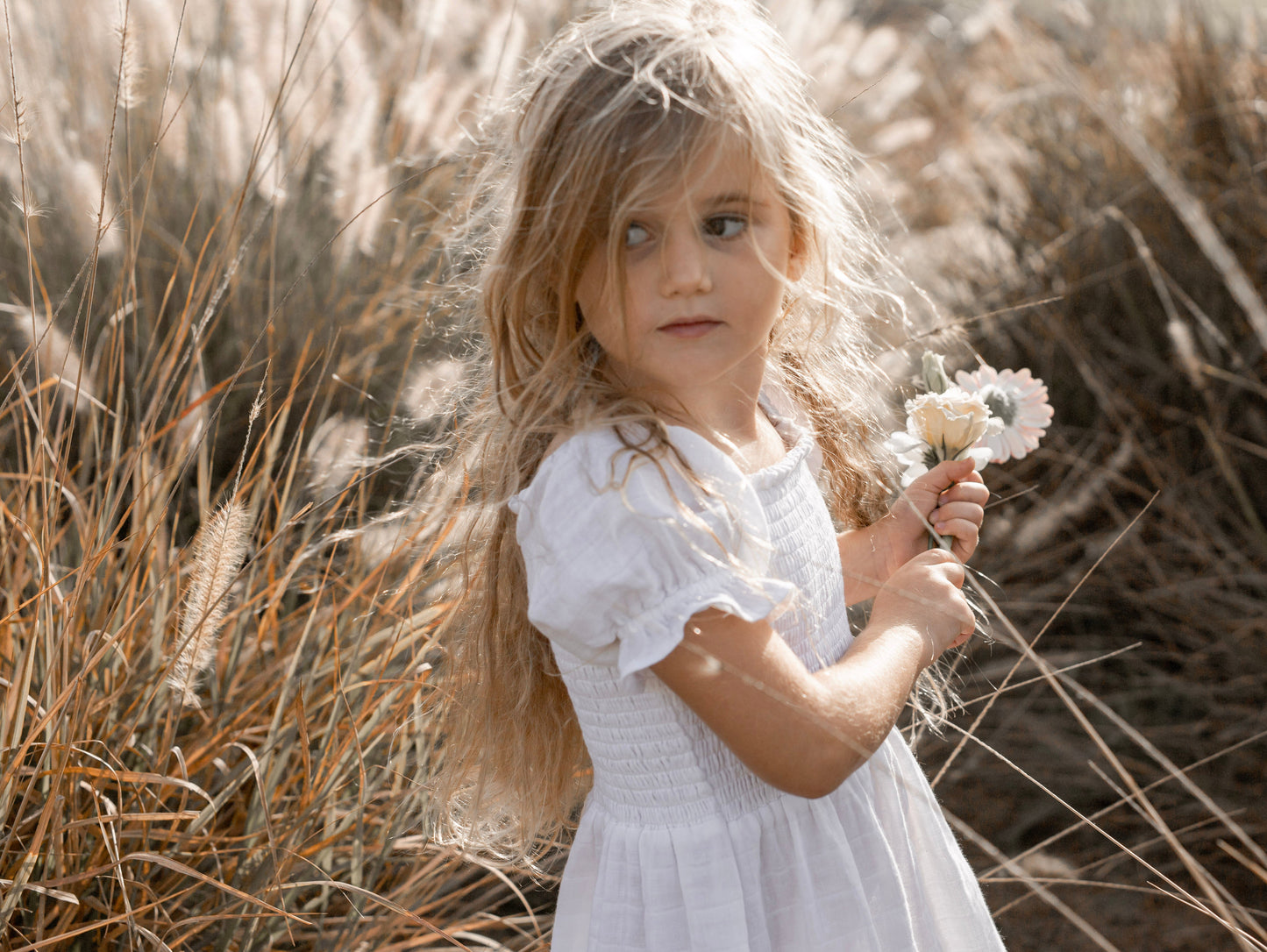 Flora Smock Dress Organic Cotton Muslin