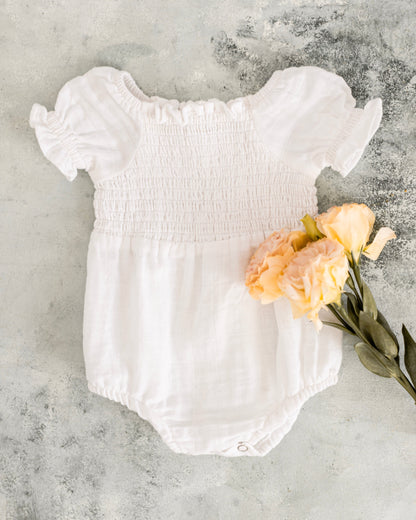 Flora Romper - Organic Cotton Muslin